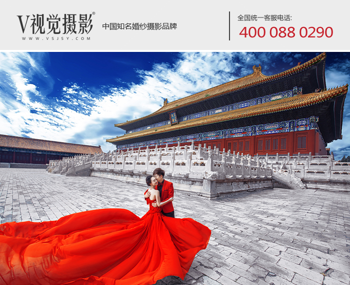 北京V视觉婚纱摄影：最热门的中国风婚纱照KOK中欧体育片！(图2)